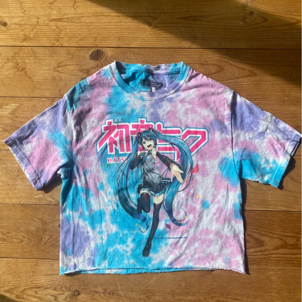 Hatsune Miku Crop Tee Tie Dye T-Shirt